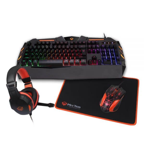 Kit gaming Meetion C500 Mouse, Tastatura, Mouse, Mouse pad, negru 1